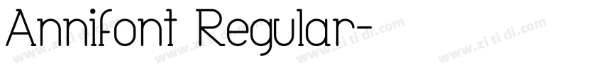 Annifont Regular字体转换